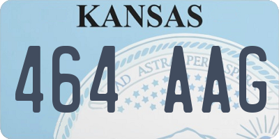 KS license plate 464AAG