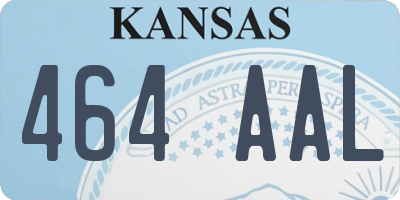 KS license plate 464AAL