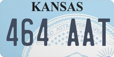 KS license plate 464AAT