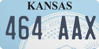 KS license plate 464AAX