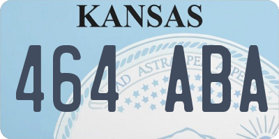 KS license plate 464ABA