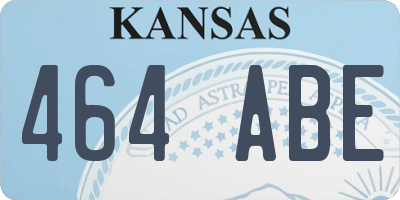 KS license plate 464ABE