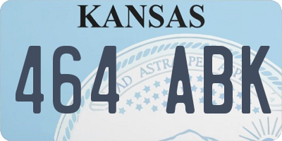KS license plate 464ABK