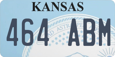 KS license plate 464ABM