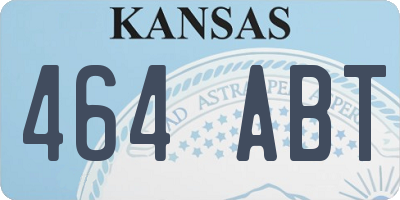 KS license plate 464ABT