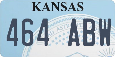 KS license plate 464ABW