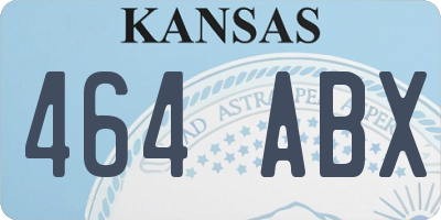 KS license plate 464ABX