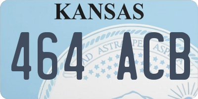 KS license plate 464ACB