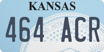KS license plate 464ACR