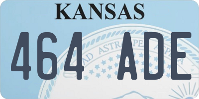 KS license plate 464ADE