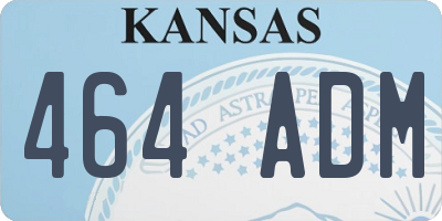 KS license plate 464ADM