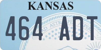 KS license plate 464ADT