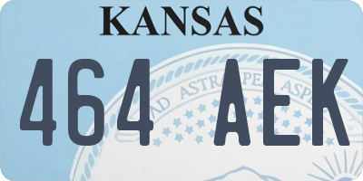 KS license plate 464AEK