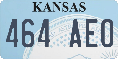 KS license plate 464AEO