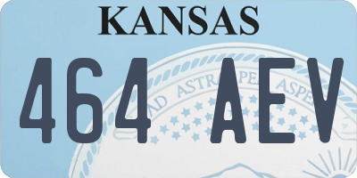 KS license plate 464AEV