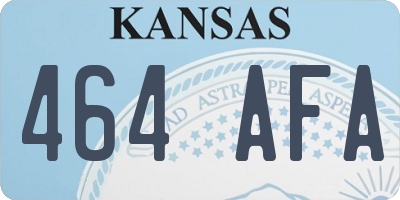 KS license plate 464AFA