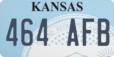 KS license plate 464AFB
