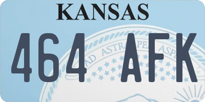 KS license plate 464AFK