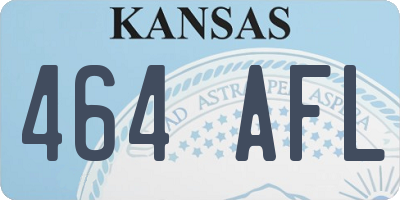 KS license plate 464AFL