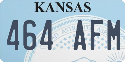 KS license plate 464AFM