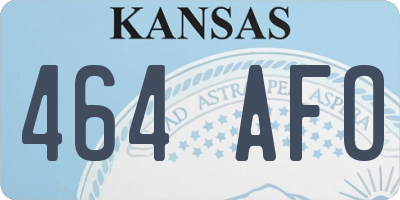 KS license plate 464AFO