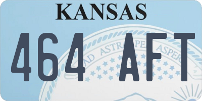 KS license plate 464AFT
