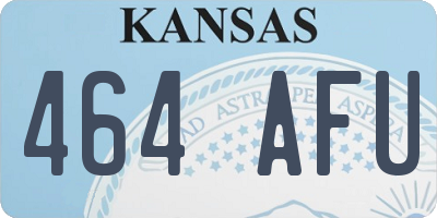 KS license plate 464AFU