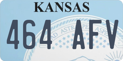 KS license plate 464AFV