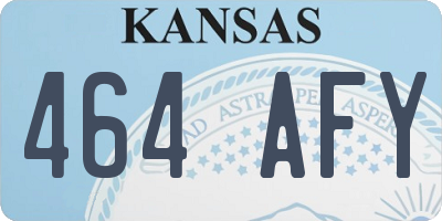KS license plate 464AFY