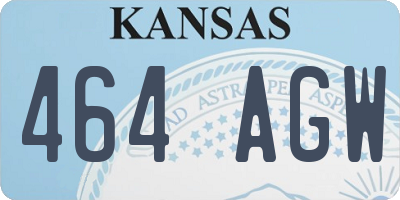 KS license plate 464AGW