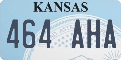 KS license plate 464AHA