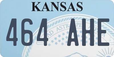 KS license plate 464AHE