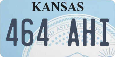 KS license plate 464AHI