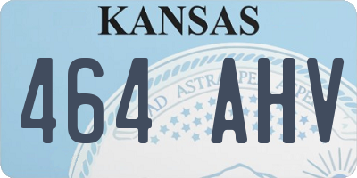 KS license plate 464AHV