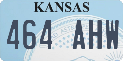 KS license plate 464AHW
