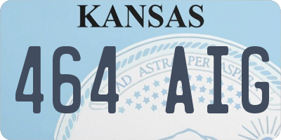 KS license plate 464AIG