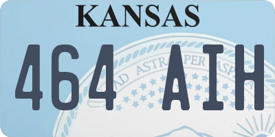 KS license plate 464AIH