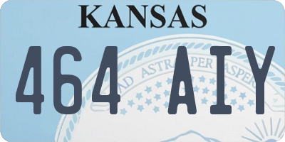 KS license plate 464AIY