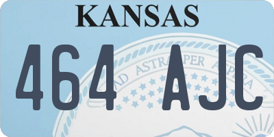 KS license plate 464AJC