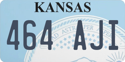 KS license plate 464AJI