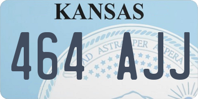 KS license plate 464AJJ