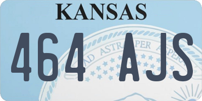 KS license plate 464AJS