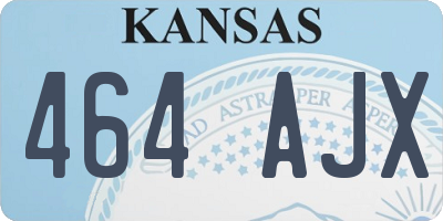 KS license plate 464AJX
