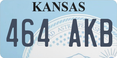 KS license plate 464AKB