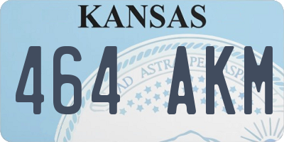 KS license plate 464AKM