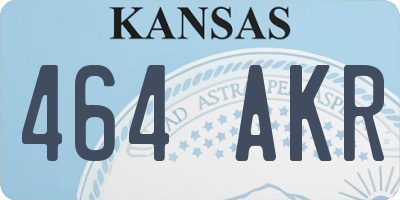KS license plate 464AKR