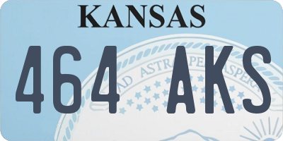 KS license plate 464AKS