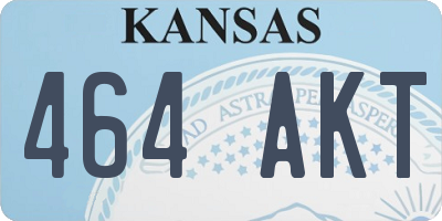 KS license plate 464AKT