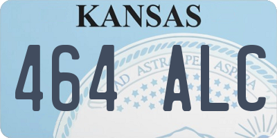 KS license plate 464ALC