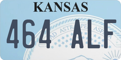 KS license plate 464ALF
